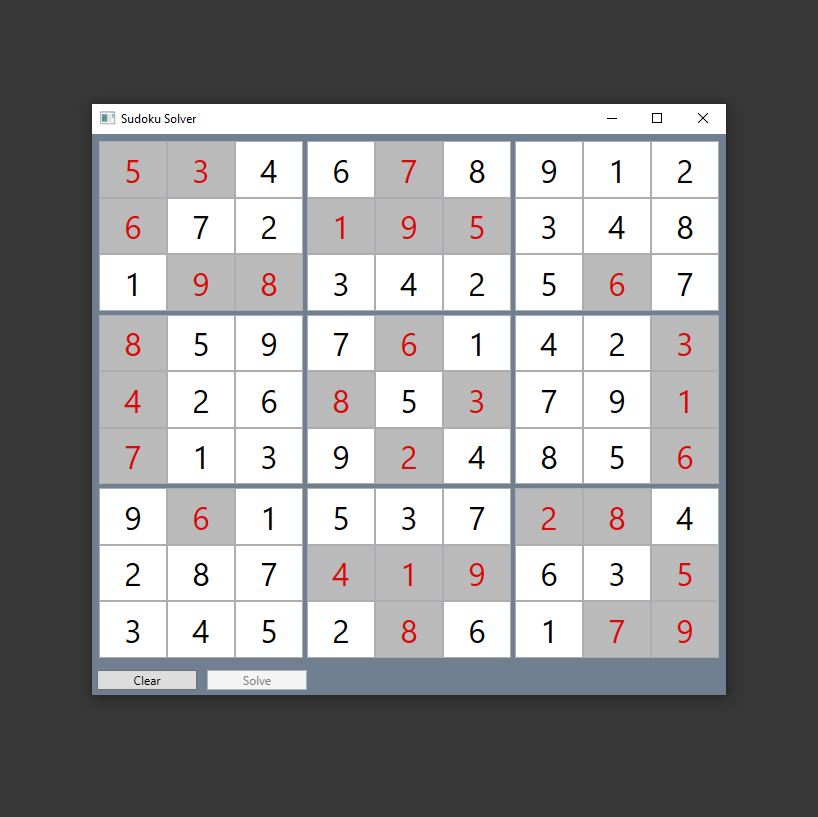 WPF Sudoku Solver